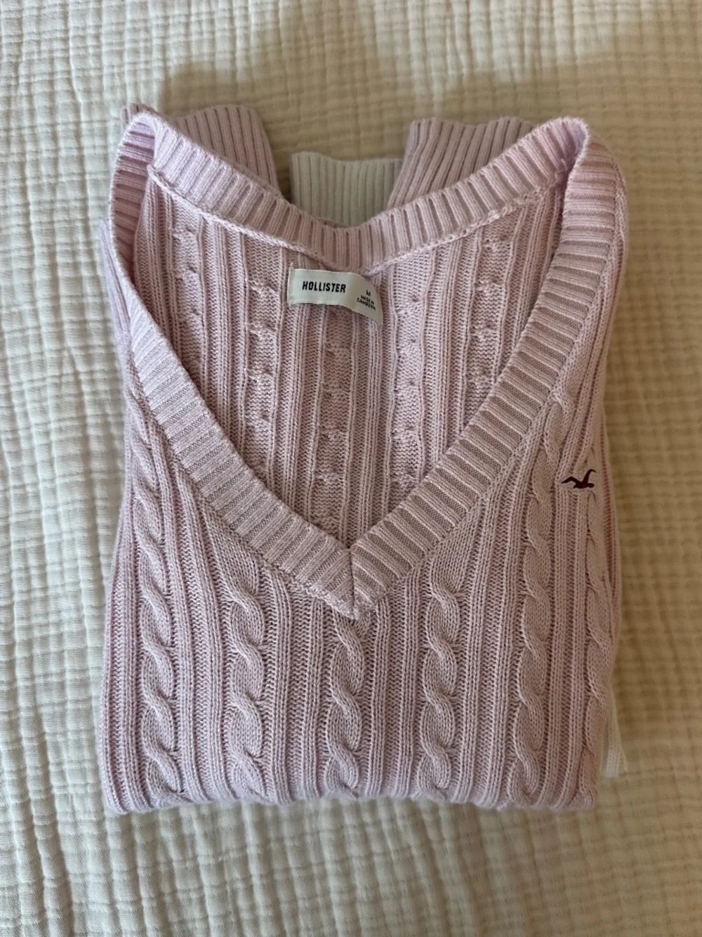 Vintage Y2K Hollister Baby Pink Knit Sweater - Picture 1 of 4